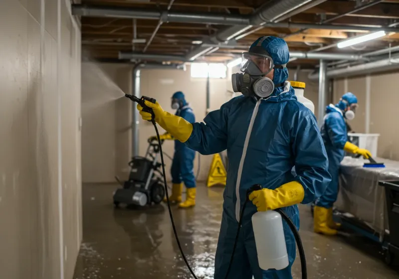 Basement Sanitization and Antimicrobial Treatment process in Deatsville, AL